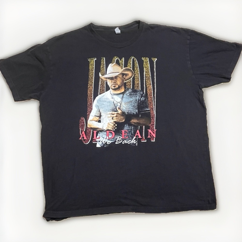 Jason Aldean We Back Tour T Shirt Men XXL‎ Black Graphic Concert Tee